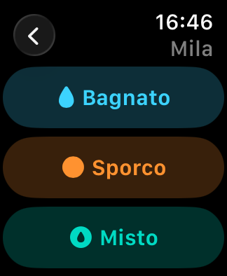 Apple Watch: scegli un pannolino bagnato, sporco o misto